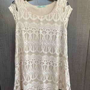 Maurices Cream Crochet Dress